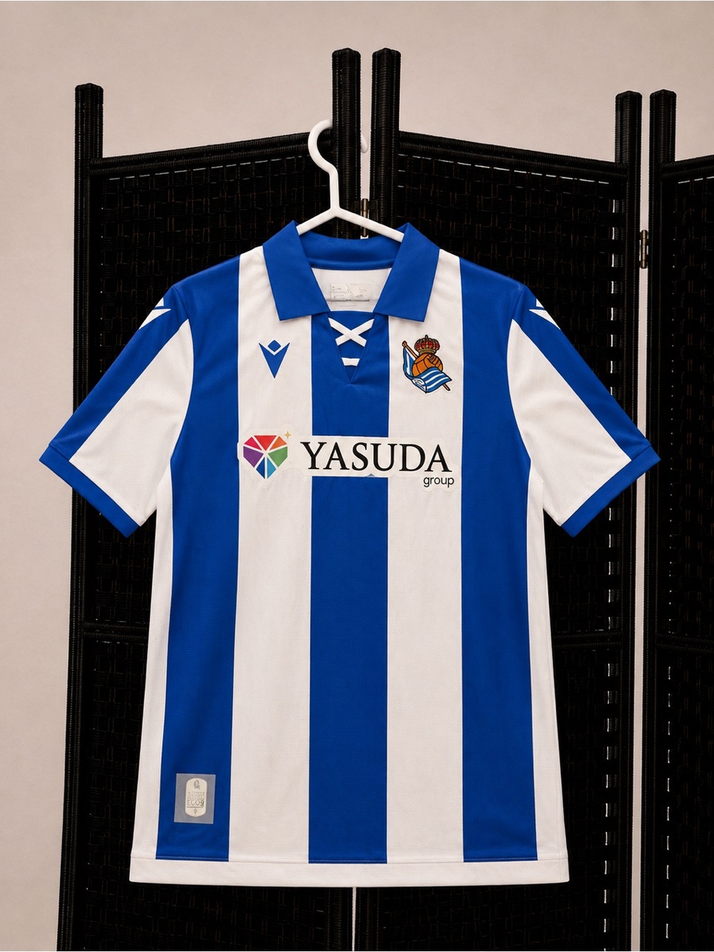 Real Sociedad Men's Soccer Jersey in Blue and White